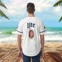 White Miller Lite Baseball Jersey Beer Lovers Gift White Miller Lite Baseball Jersey Beer Lovers Gift