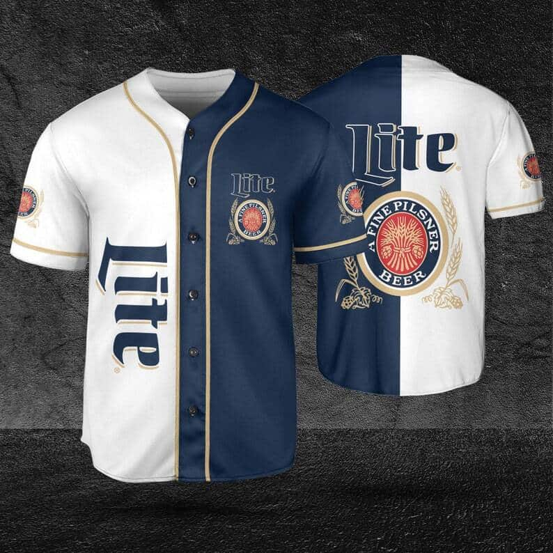 Miller Lite Baseball Jersey A Fine Pilsner Beer Baseball Fans Gift