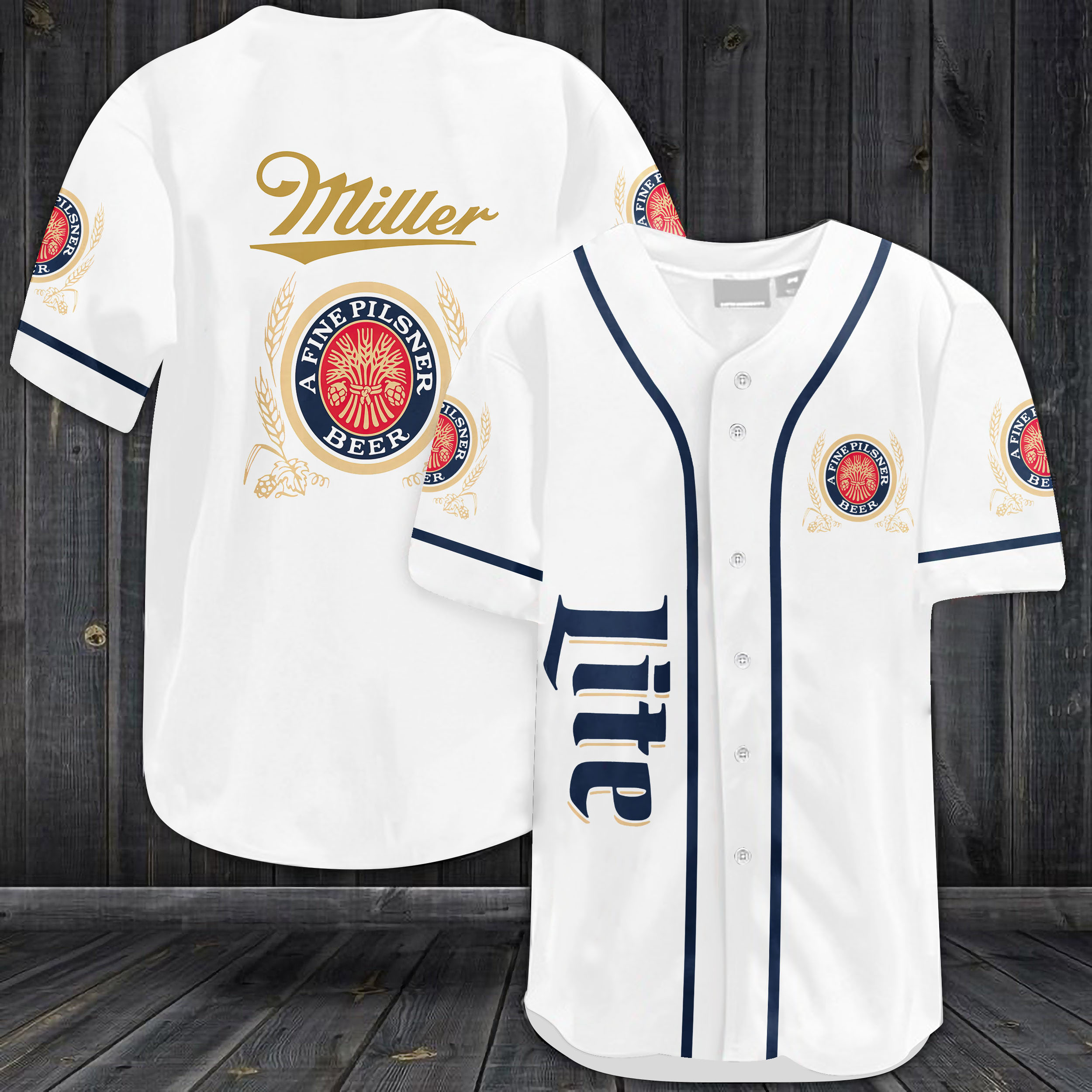 Miller Lite Baseball Jersey Gift For Beer Drinkers