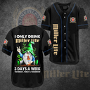 Funny Gnome Drinking 3 Days A Week Miller Lite Beer Baseball Jersey Funny Gnome Drinking 3 Days A Week Miller Lite Beer Baseball Jersey
