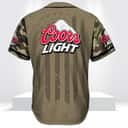Army Camo Pattern Coors Light Beer Baseball Jersey Army Camo Pattern Coors Light Beer Baseball Jersey