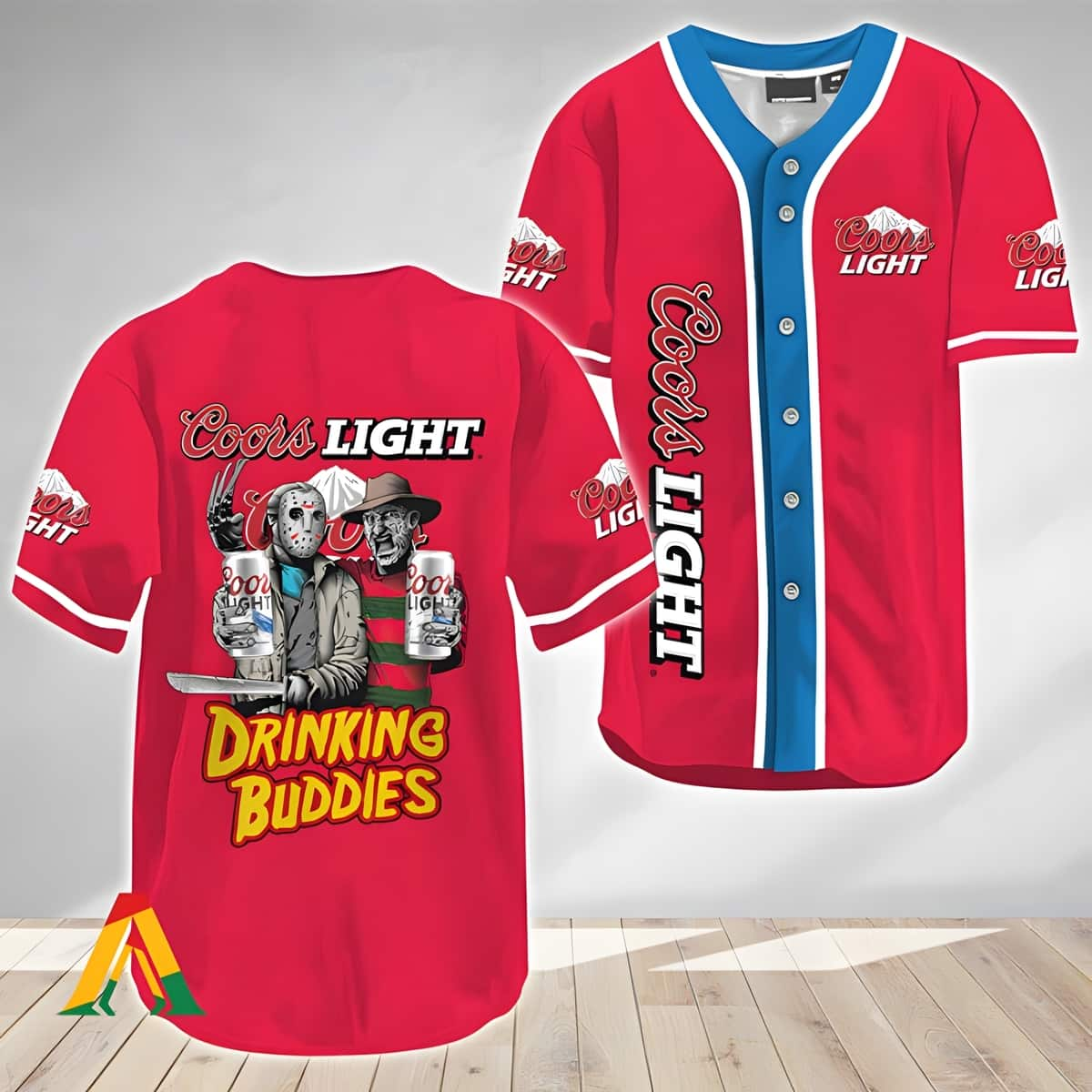 Freddy Jason Drinking Buddies Coors Light Beer Baseball Jersey