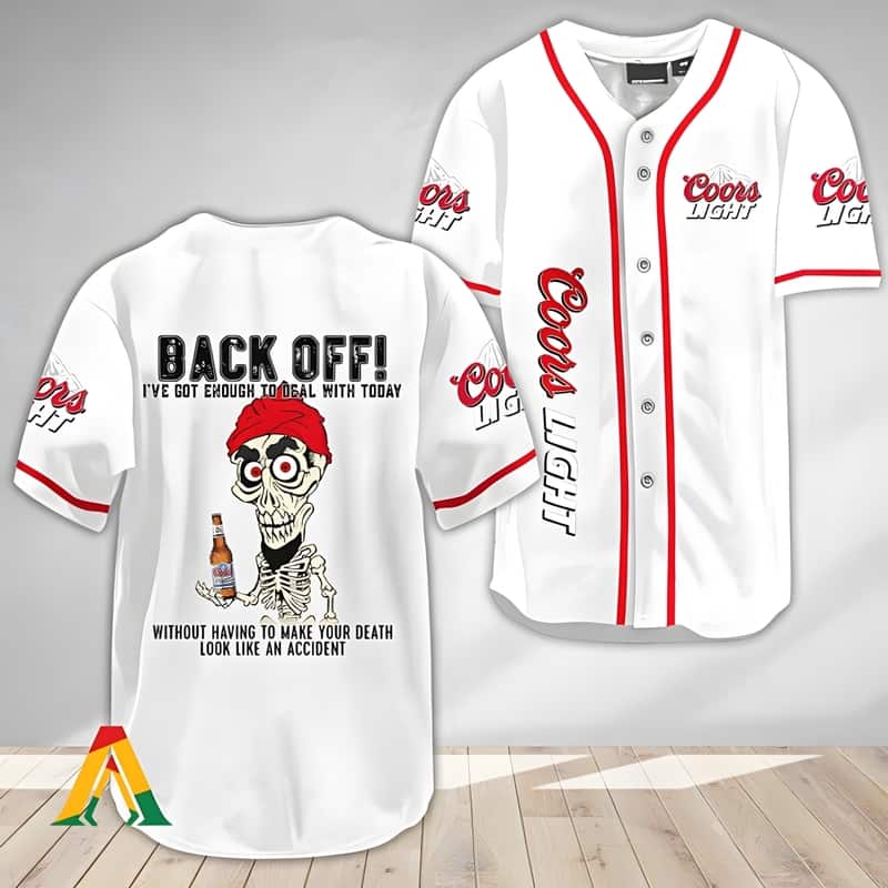 Achmed Back Off With Coors Light Baseball Jersey Best Gift For Beer Lovers Achmed Back Off With Coors Light Baseball Jersey Best Gift For Beer Lovers