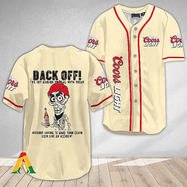 Coors Light Baseball Jersey Funny Achmed Back Off Beer Lovers Gift