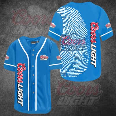 Coors Light Baseball Jersey Finger Print Gift For Beer Lovers