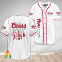 Coors Light Baseball Jersey Make Me High Beer Lovers Gift