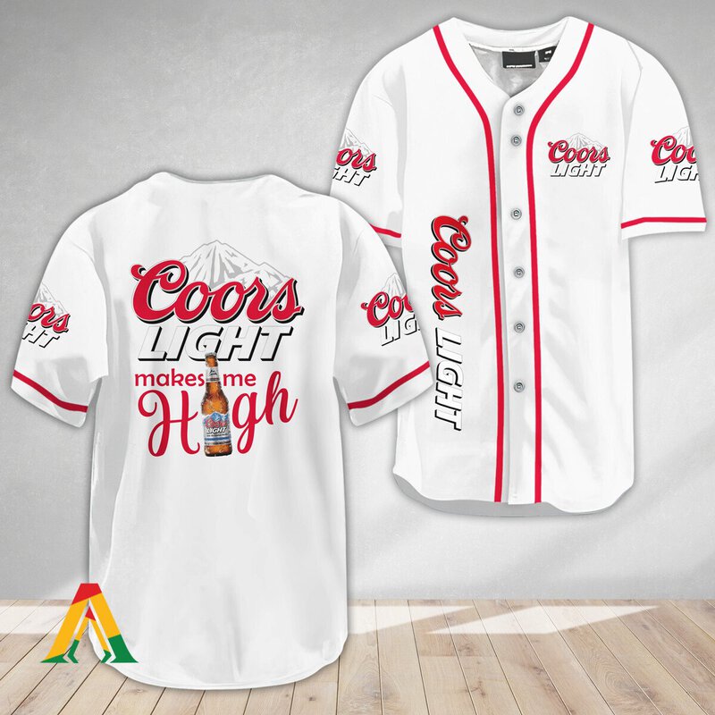 Coors Light Baseball Jersey Make Me High Beer Lovers Gift Coors Light Baseball Jersey Make Me High Beer Lovers Gift