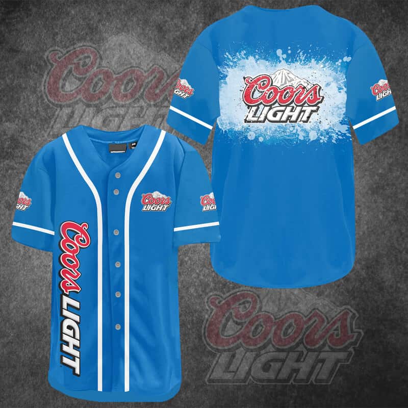 Blue Coors Light Baseball Jersey Beer Lovers Gift Blue Coors Light Baseball Jersey Beer Lovers Gift