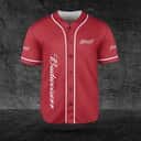 Budweiser Red Baseball Jersey Gift For Beer Lovers