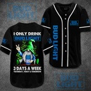 Funny Gnome Drinking 3 Days A Week Bud Light Baseball Jersey Funny Gnome Drinking 3 Days A Week Bud Light Baseball Jersey