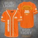 Orange Bud Light Baseball Jersey Gift For Beer Lovers Orange Bud Light Baseball Jersey Gift For Beer Lovers