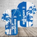 Bud Light Beer Baseball Jersey Dual Colors Palm Trees Bud Light Beer Baseball Jersey Dual Colors Palm Trees