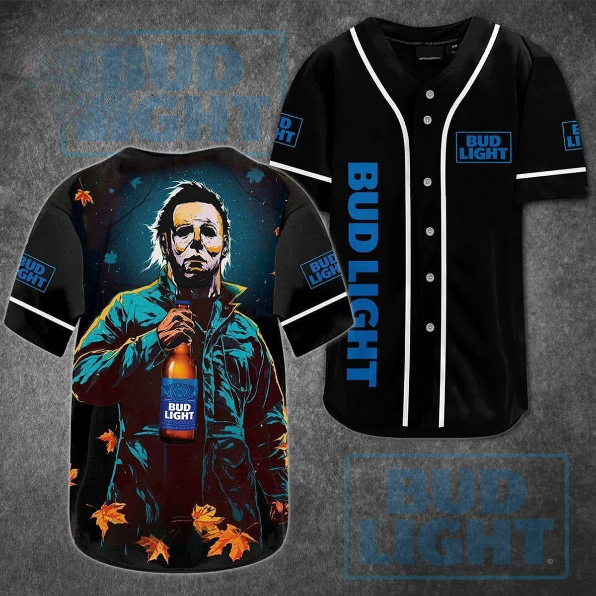 Bud Light Baseball Jersey Michael Myers Beer Lovers Gift