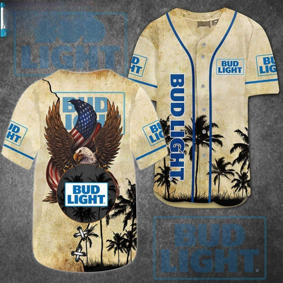 Bud Light Baseball Jersey American Eagle Baseball Fans Gift