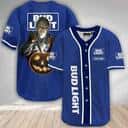 Horror Michael Myers with Pumpkin Bud Light Beer Baseball Jersey Horror Michael Myers with Pumpkin Bud Light Beer Baseball Jersey