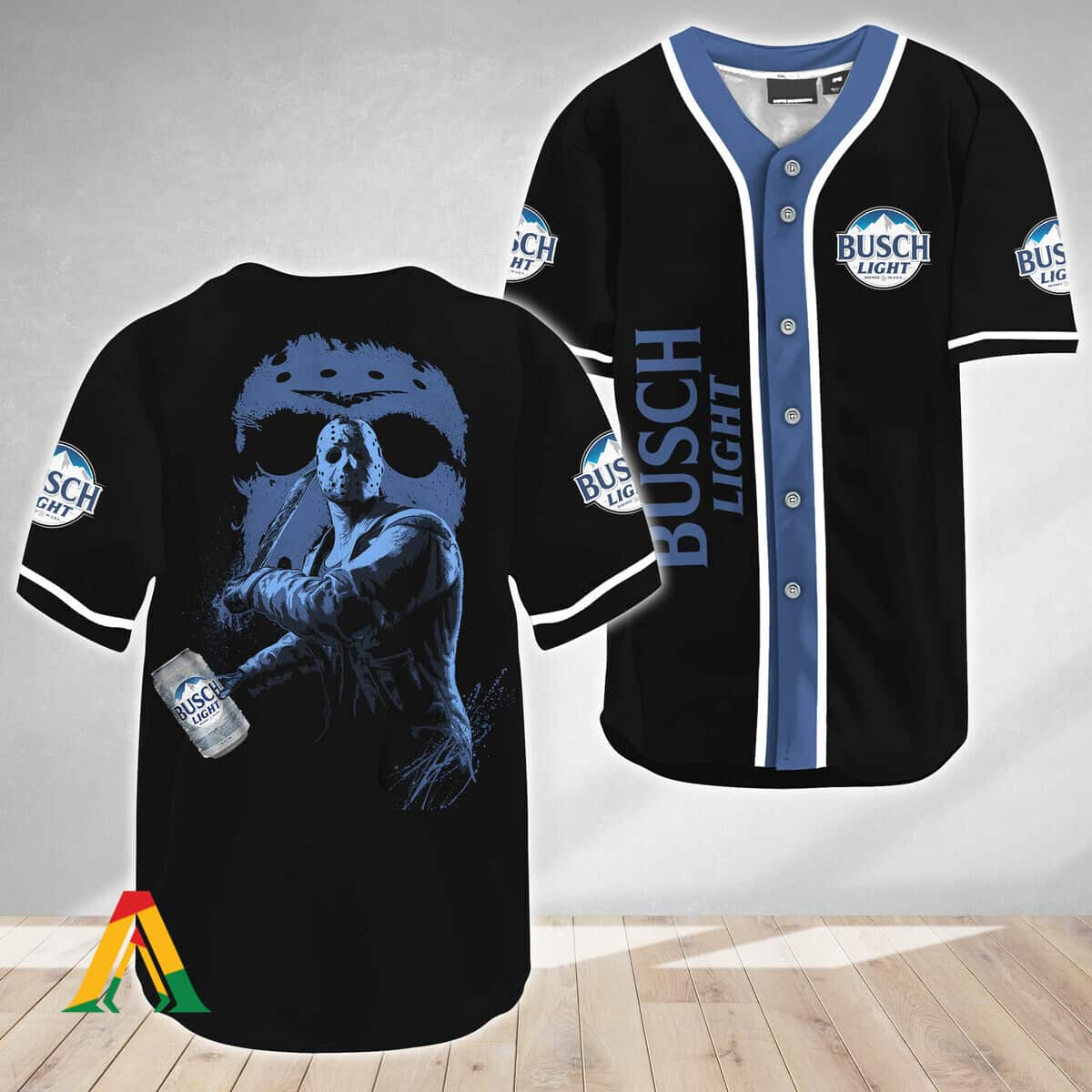 Busch Light Beer Baseball Jersey Jason Voorhees Friday The 13th