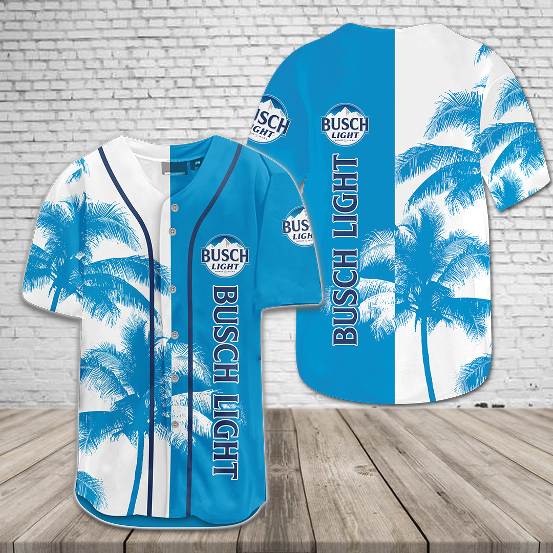 Busch Light Beer Baseball Jersey Palm Tree Gift For Baseball Fans