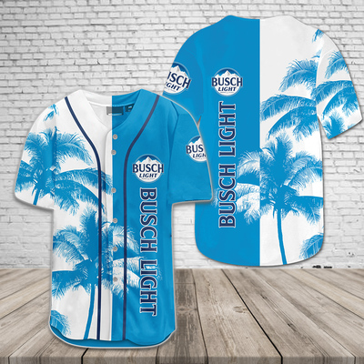 Busch Light Beer Baseball Jersey Palm Tree Gift For Baseball Fans Busch Light Beer Baseball Jersey Palm Tree Gift For Baseball Fans