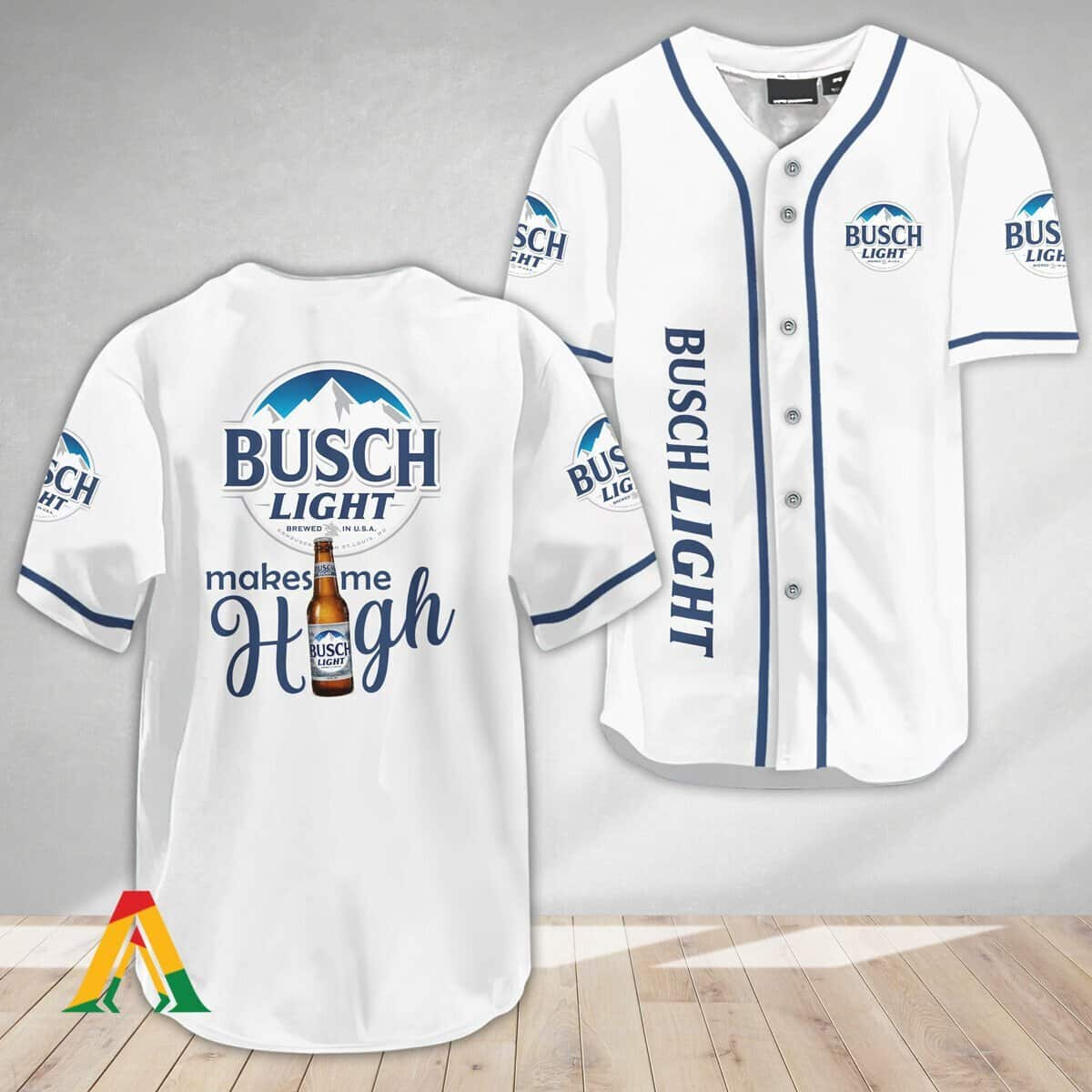 Busch Light Baseball Jersey Make Me High Beer Lovers Gift