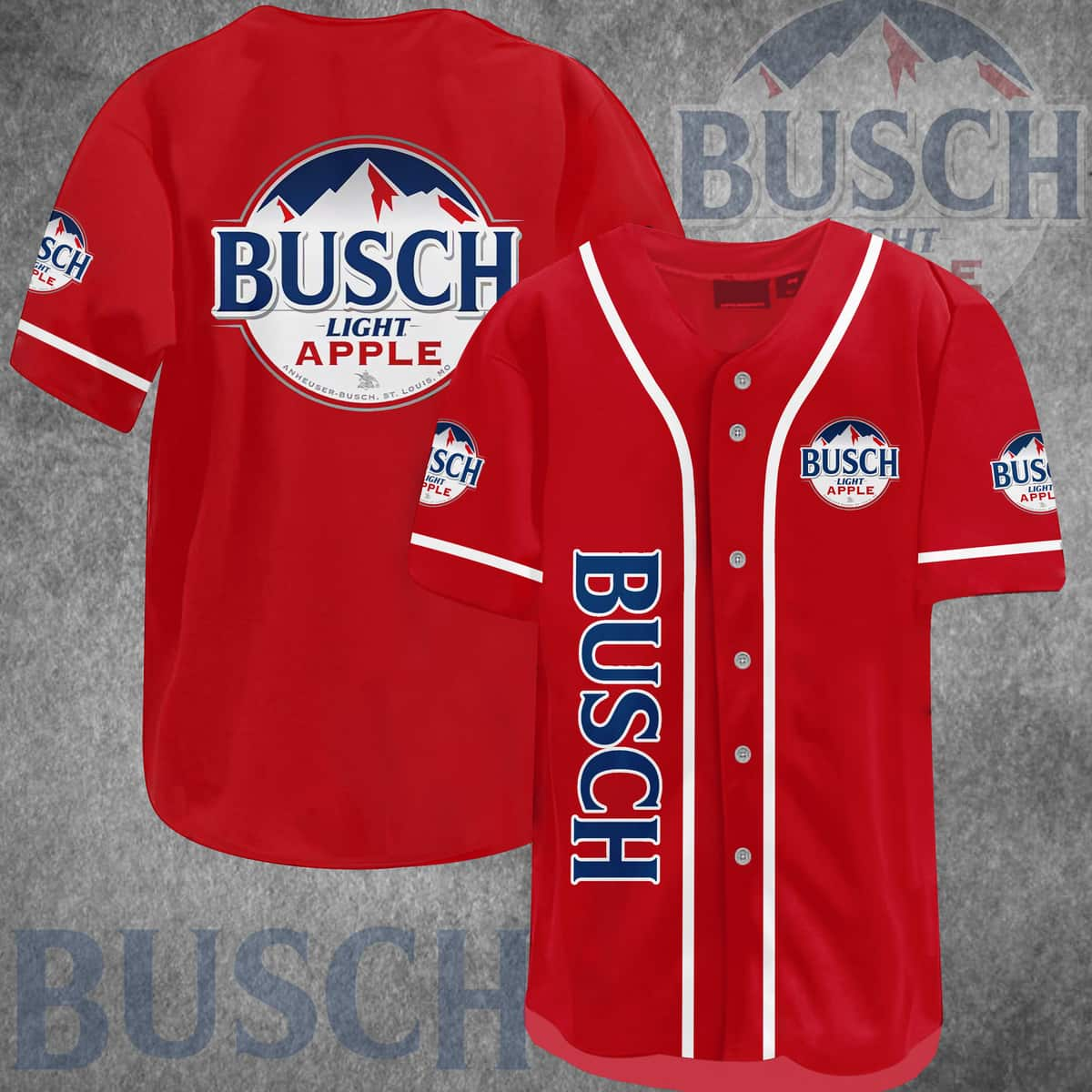 Busch Light Apple Baseball Jersey Beer Lovers Gift