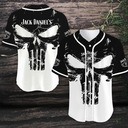 Jack Daniels Baseball Jersey Black Punisher Skull Baseball Fans Gift Jack Daniels Baseball Jersey Black Punisher Skull Baseball Fans Gift