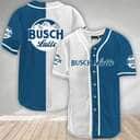 Busch Latte Baseball Jersey White And Blue Split Gift For Beer Lovers Busch Latte Baseball Jersey White And Blue Split Gift For Beer Lovers