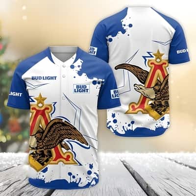 Bud Light Baseball Jersey Anheuser Eagle Logo Beer Lovers Gift Bud Light Baseball Jersey Anheuser Eagle Logo Beer Lovers Gift
