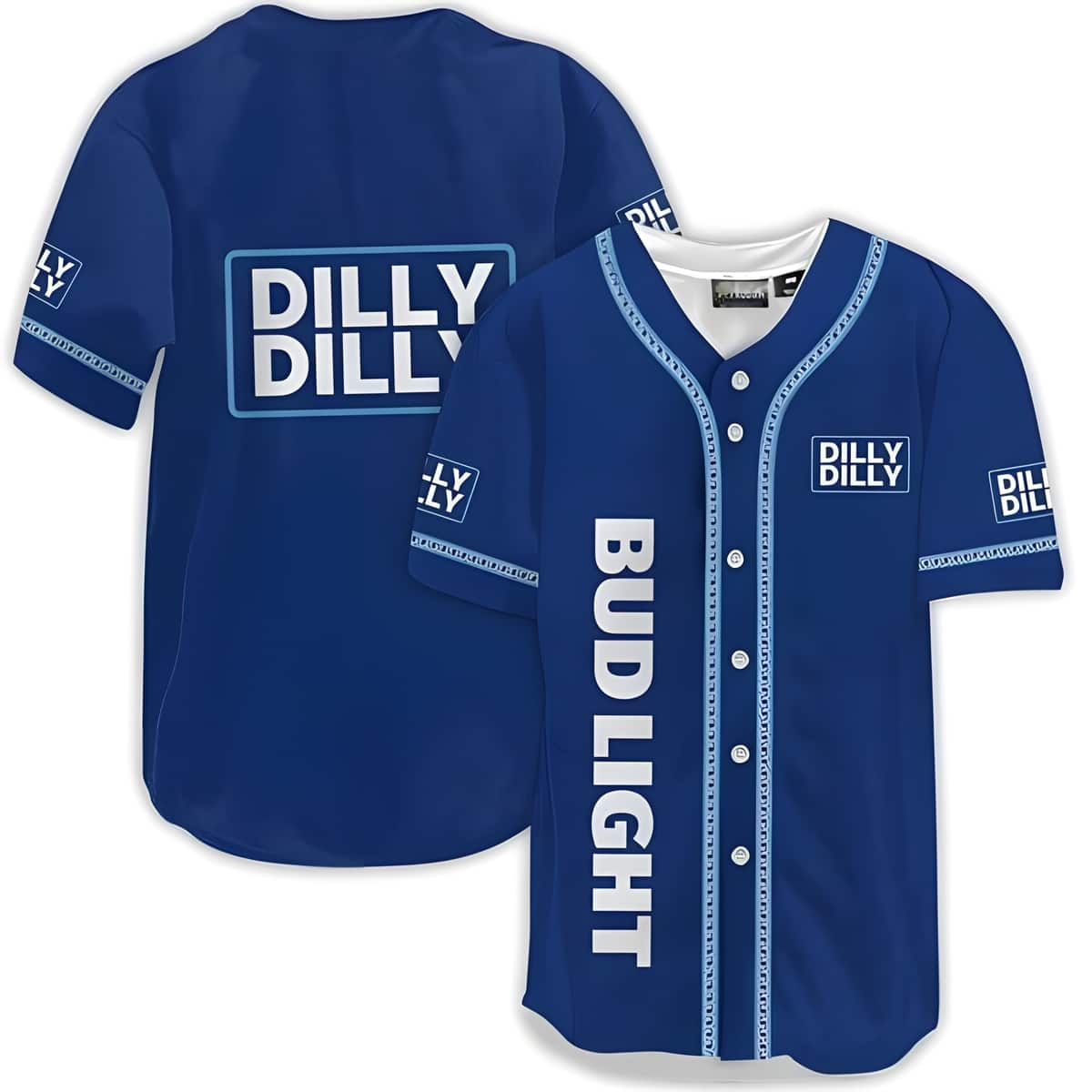 Blue Dilly Dilly Bud Light Baseball Jersey For Beer Drinkers