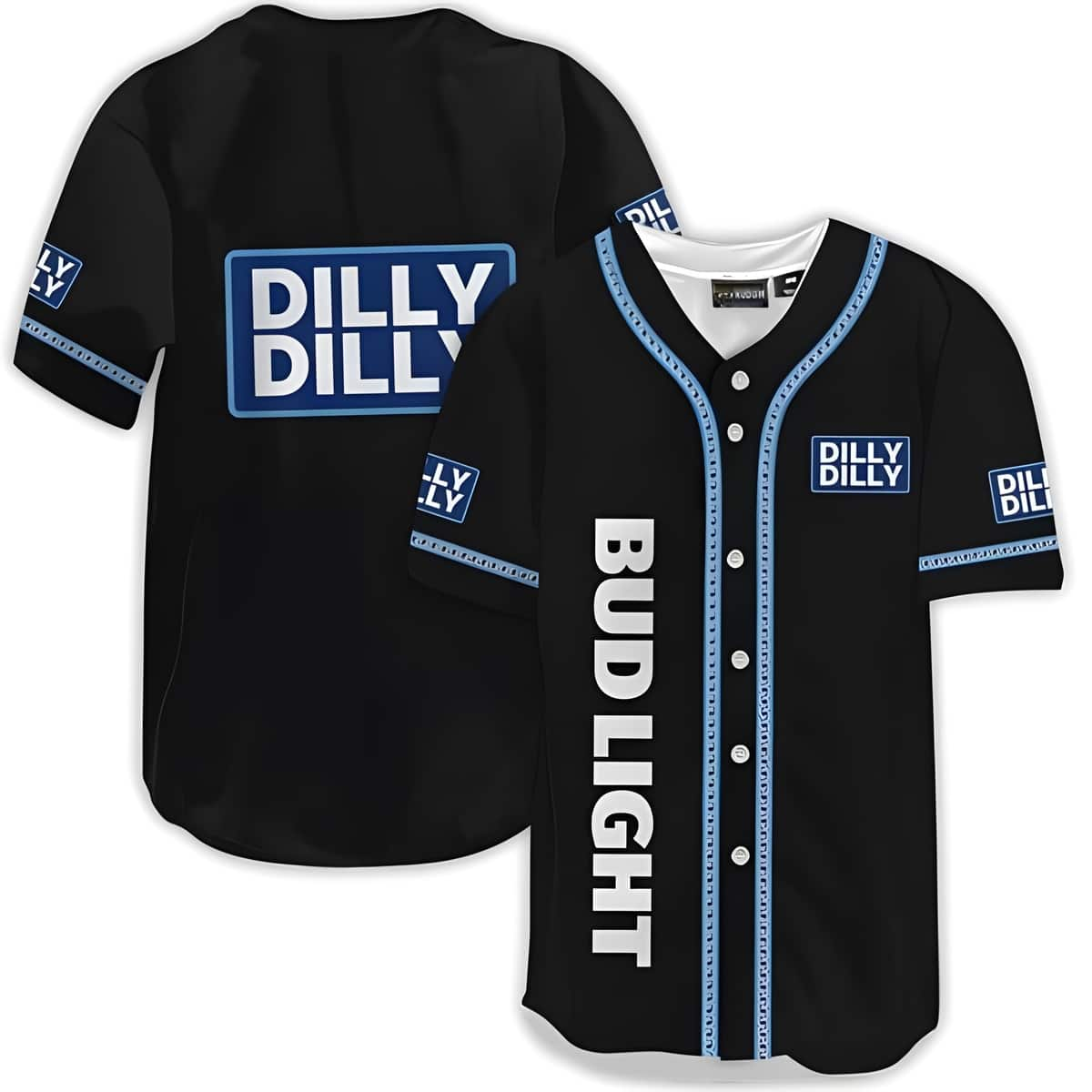 Black Dilly Dilly Bud Light Baseball Jersey For Beer Lovers