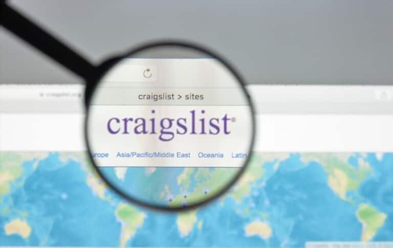 magnifying glass looking at the phrase craigslist on its website magnifying glass looking at the phrase craigslist on its website