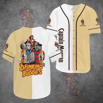 Freddy vs. Jason Drinking Buddies Captain Morgan Rum Baseball Jersey