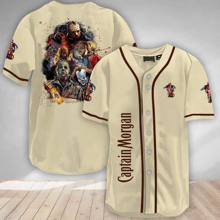 Horror Characters Captain Morgan Baseball Jersey Gift For Rum Lovers