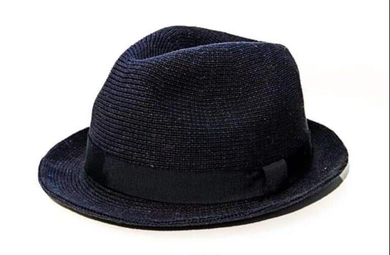 a black fedora isolated on white background
