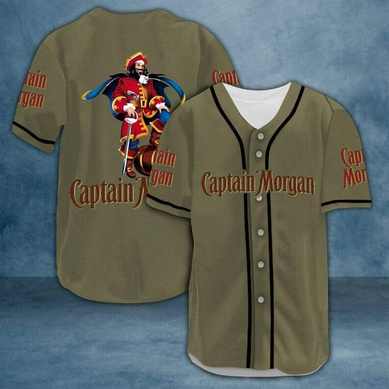 Captain Morgan Rum Baseball Jersey Gift For Sports Dad