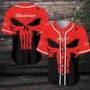 Retro Skull Budweiser Beer Baseball Jersey Sports Gift For Him Retro Skull Budweiser Beer Baseball Jersey Sports Gift For Him