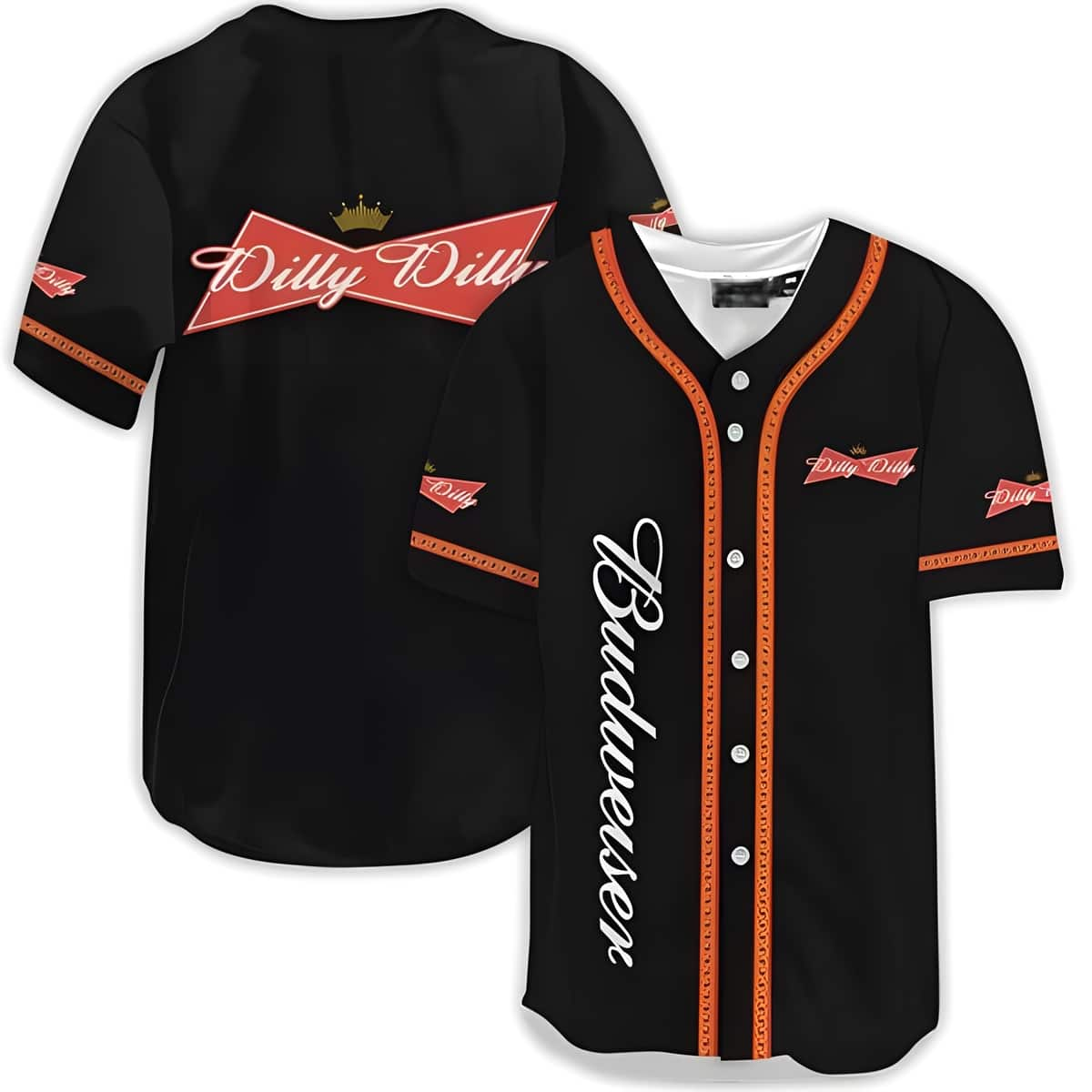 Black Dilly Dilly Budweiser Beer Baseball Jersey Gift For Him