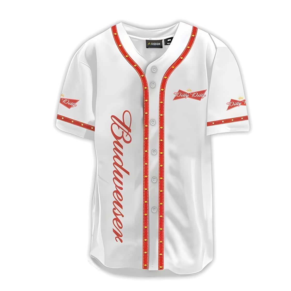 White Dilly Dilly Budweiser Baseball Jersey Beer Lovers Gift