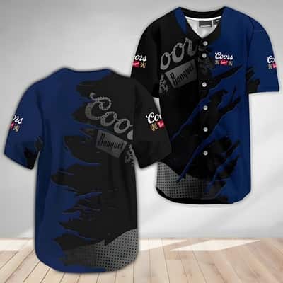 Metal Crack Pattern Coors Banquet Beer Baseball Jersey Metal Crack Pattern Coors Banquet Beer Baseball Jersey