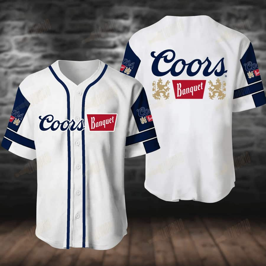 White Coors Banquet Baseball Jersey Birthday Gift For Beer Lovers