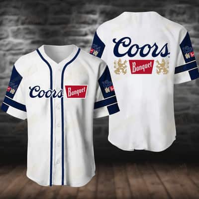 White Coors Banquet Baseball Jersey Birthday Gift For Beer Lovers White Coors Banquet Baseball Jersey Birthday Gift For Beer Lovers