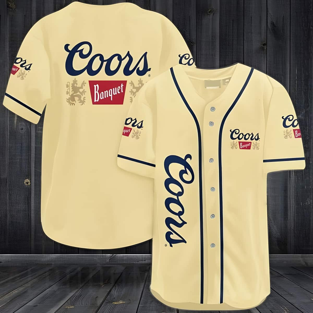 Beige Coors Banquet Beer Baseball Jersey Baseball Fans Gift