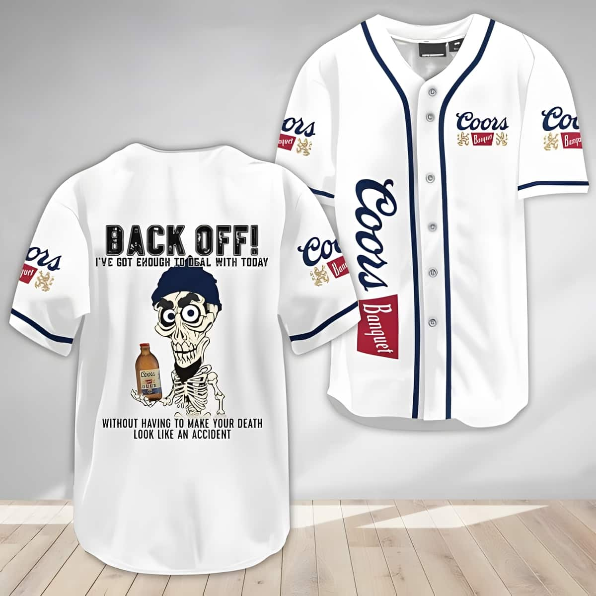 Achmed Back Off With Coors Banquet Baseball Jersey Beer Lovers Gift