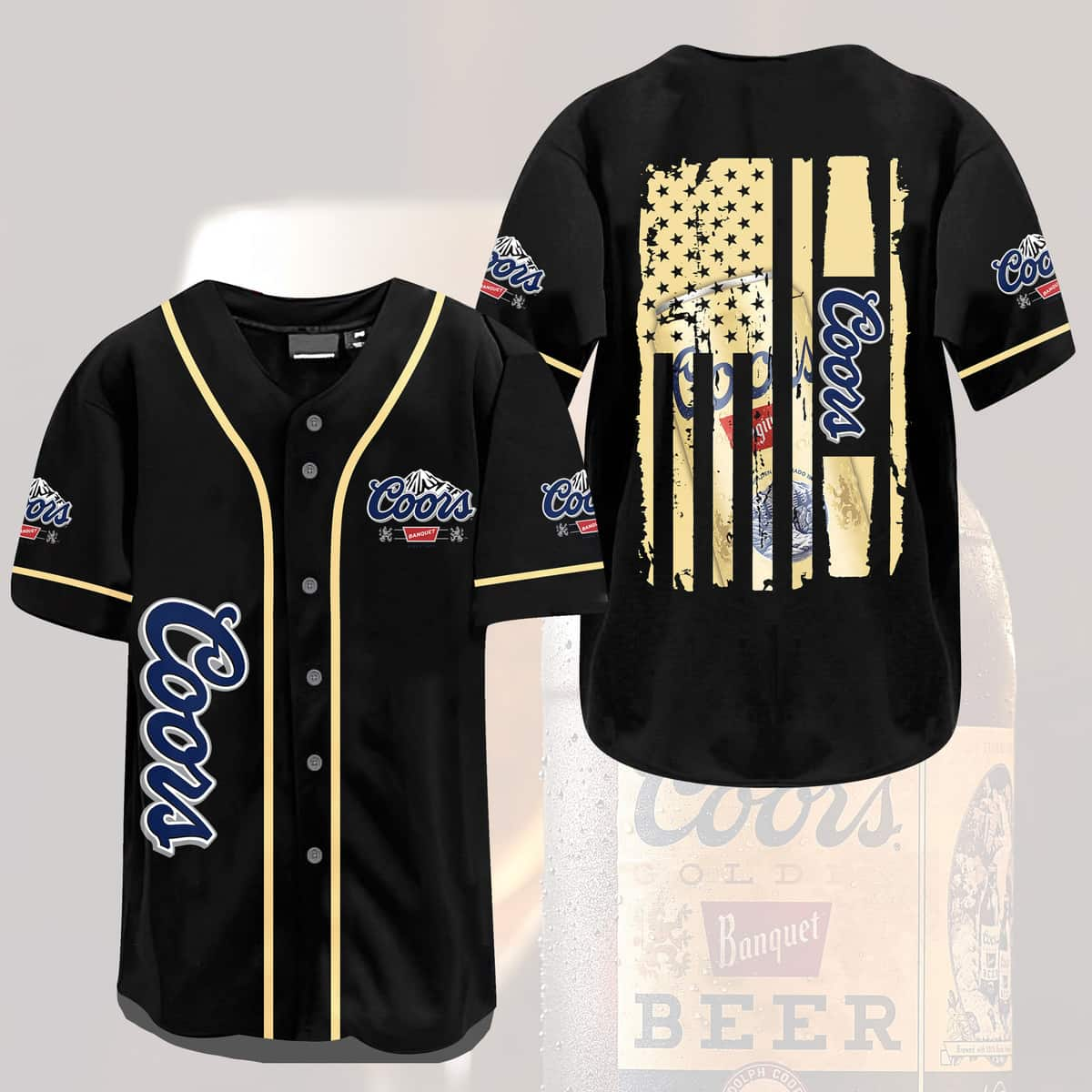 Flag Coors Banquet Beer Baseball Jersey Baseball Fans Gift