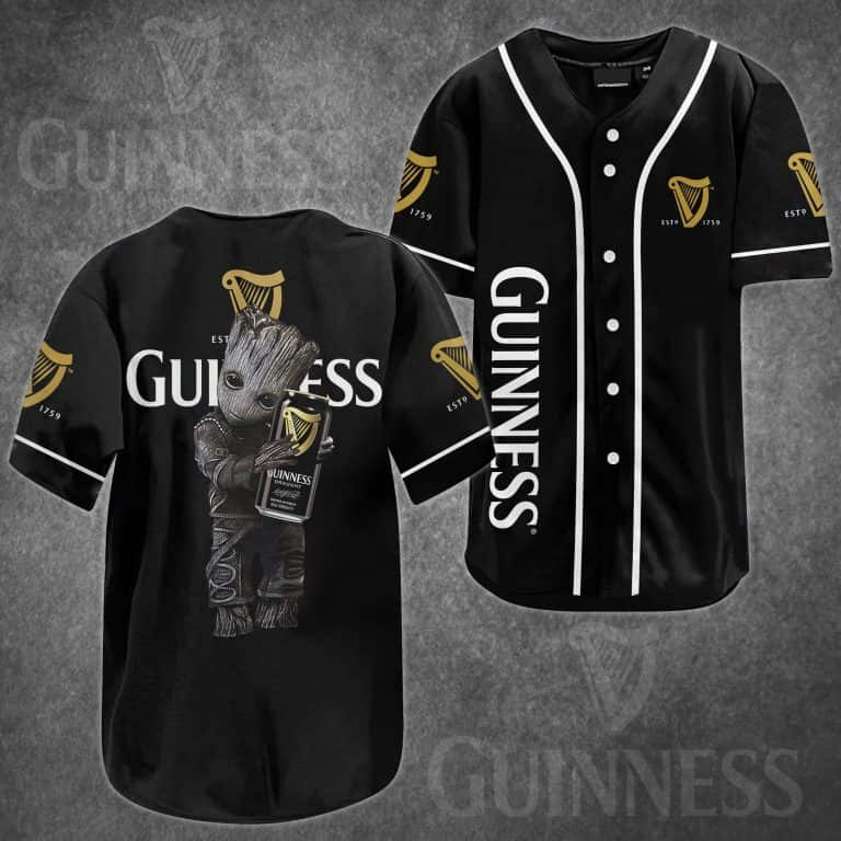 Groot Loves Guinness Baseball Jersey Gift For Beer Drinkers