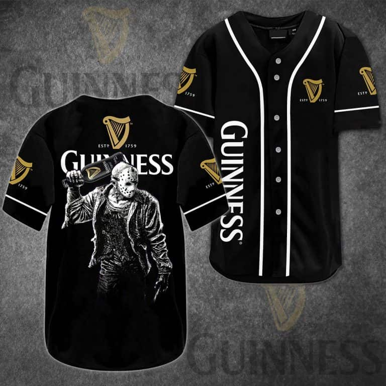 Guinness Beer Baseball Jersey Jason Voorhees Friday The 13th