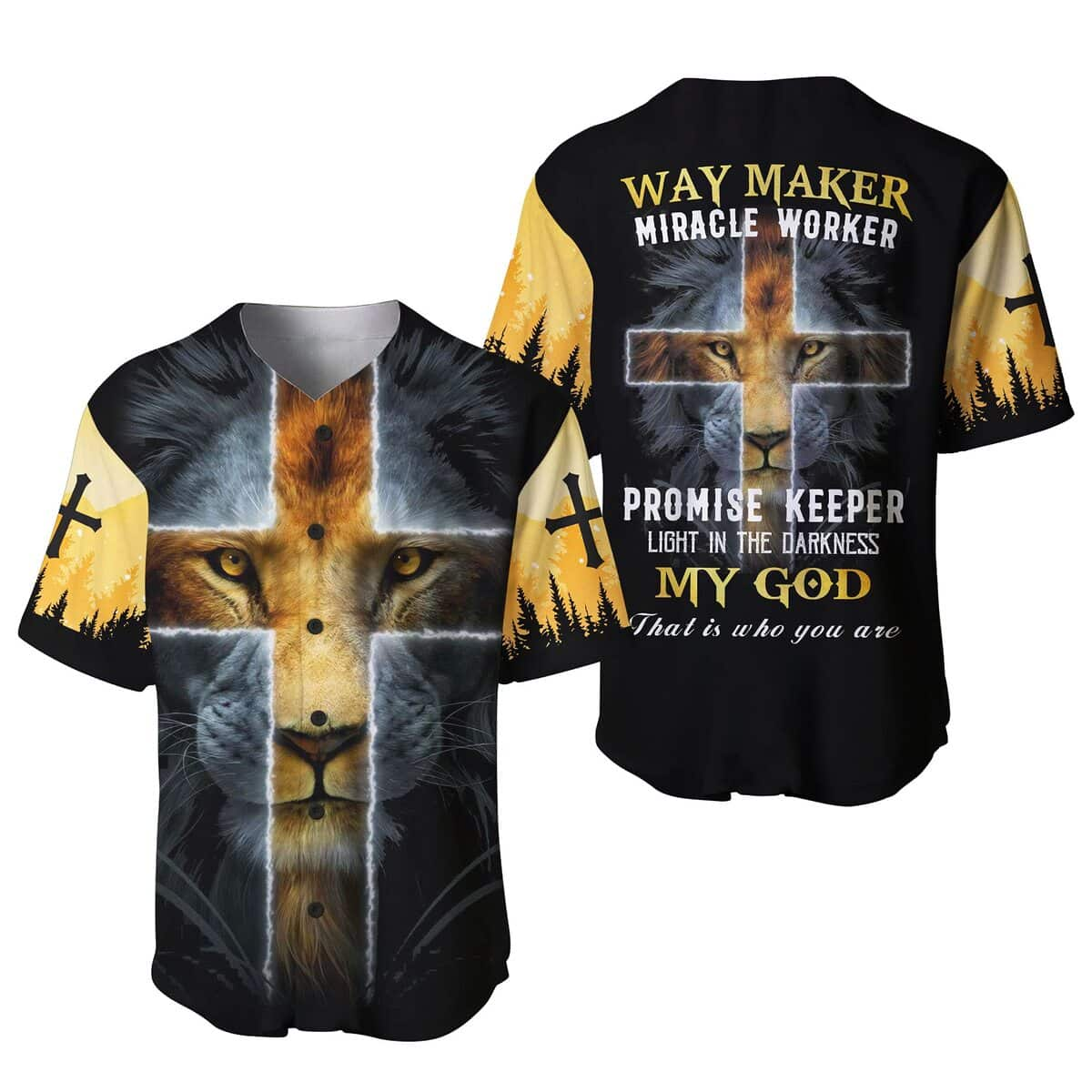 Way Maker Promise Keeper Light In The Darkness Jesus Baseball Jersey