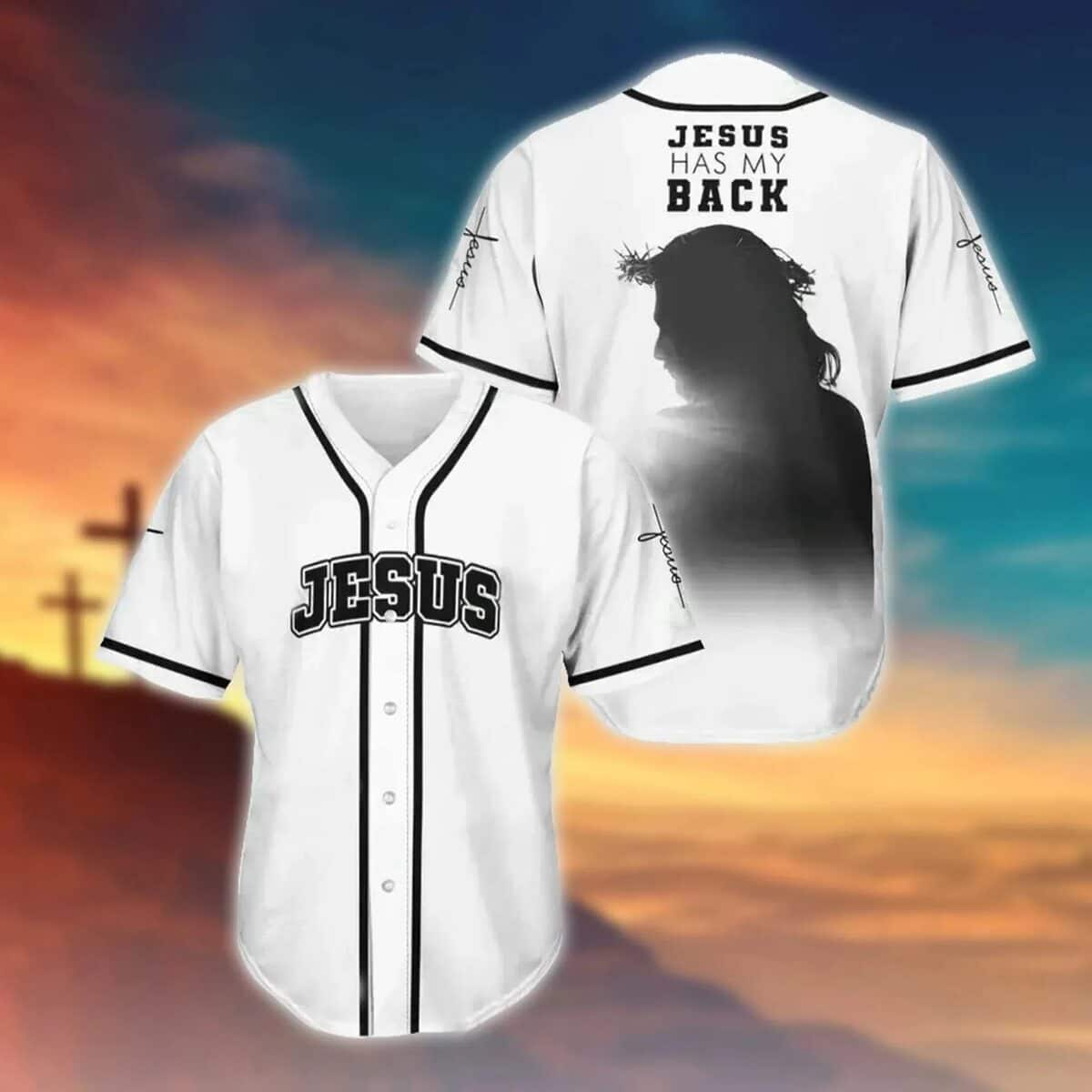 Classic Jesus Has My Back Baseball Jersey