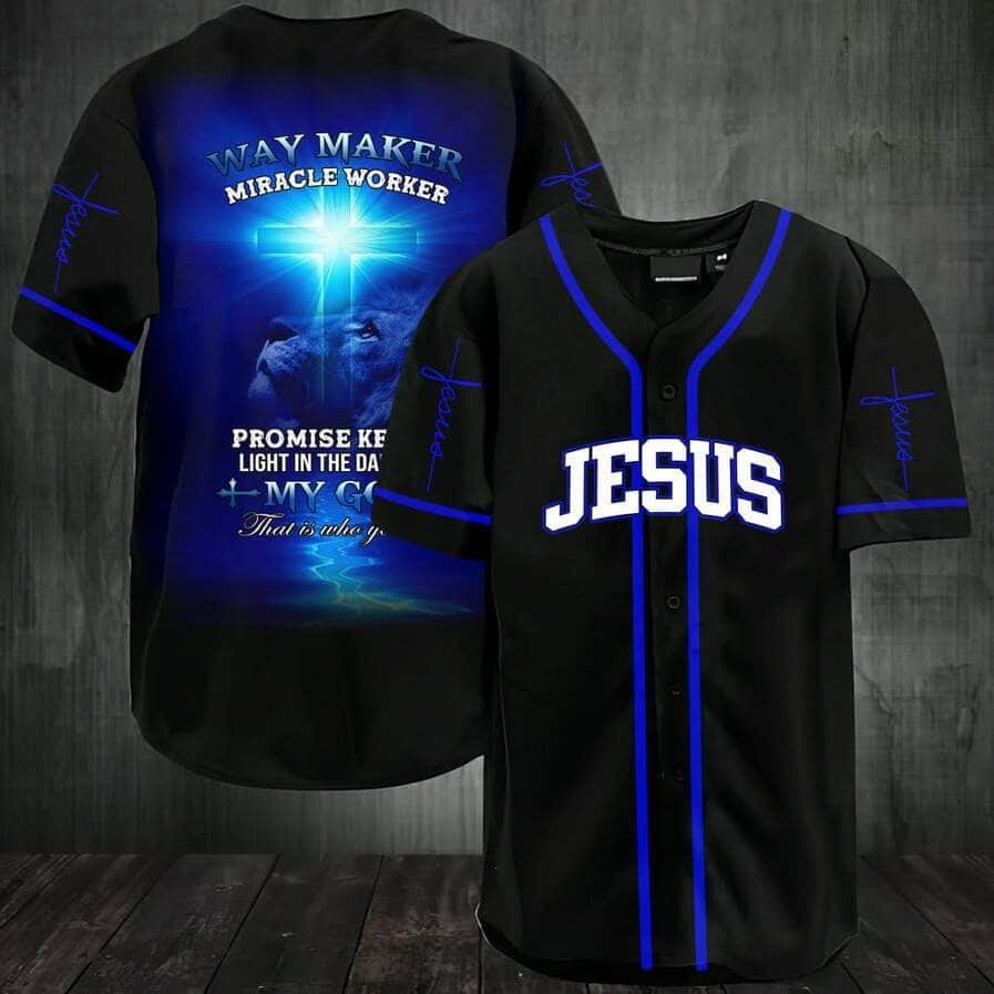 Jesus Baseball Jersey Way Maker Miracle Worker