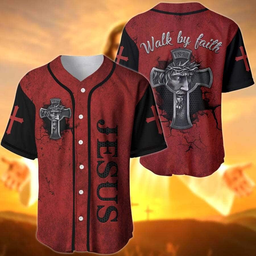 Jesus Baseball Jersey Walk By Faith Christian Gift For Friends