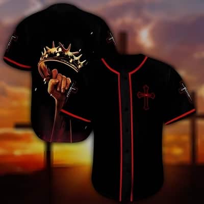 Black And Red Jesus Baseball Jersey Best Christian Gift